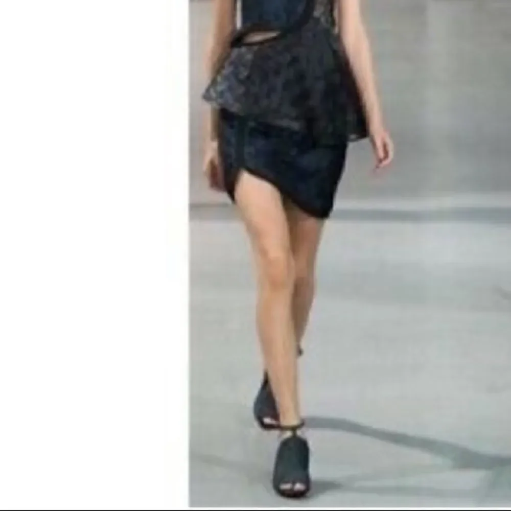 Black 'Aria' Mesh Leather Combo Heel Sandal